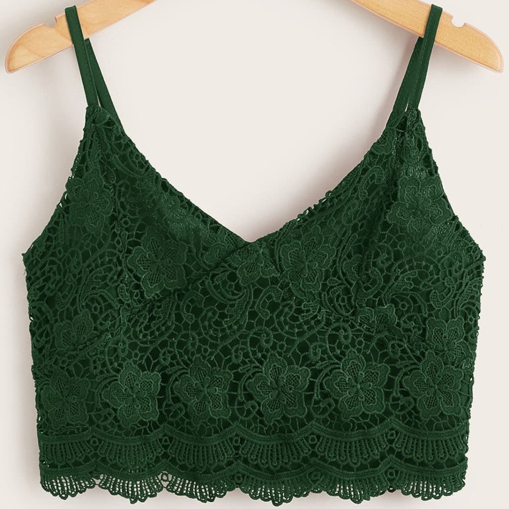 Guipure Lace Scallop Hem Cami